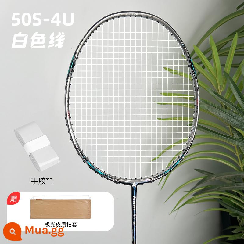 Vợt cầu lông Kawasaki Aurora 50S full carbon 4u 5u siêu nhẹ bé trai và bé gái tấn công tốc độ thi đấu chuyên nghiệp một phát - Aurora 50S-Green Mirror [Cáp trắng 4U] Tặng 1 keo dán tay + 1 túi chụp bằng da Aurora