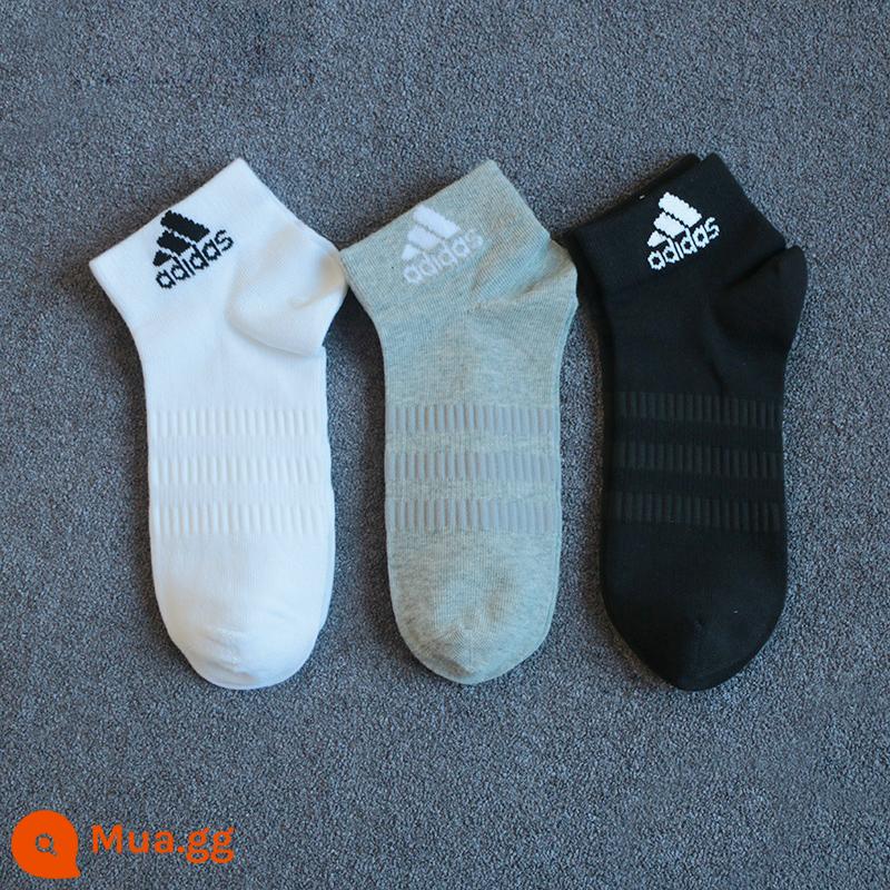 Tất nam Adidas tất nữ mùa đông tất trắng dày giữa ống tất thể thao thoáng khí tất bóng rổ DZ9434 - DZ9364/ba cặp đáy khăn