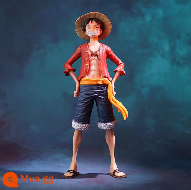 One Piece Tay Model Luffy Zoro Acero Sanji Doll Full Set Anime Món Quà Sinh Nhật Vật Trang Trí Búp Bê - Luffy cười/Cao khoảng 28cm (có thể hoán đổi 3 biểu cảm)