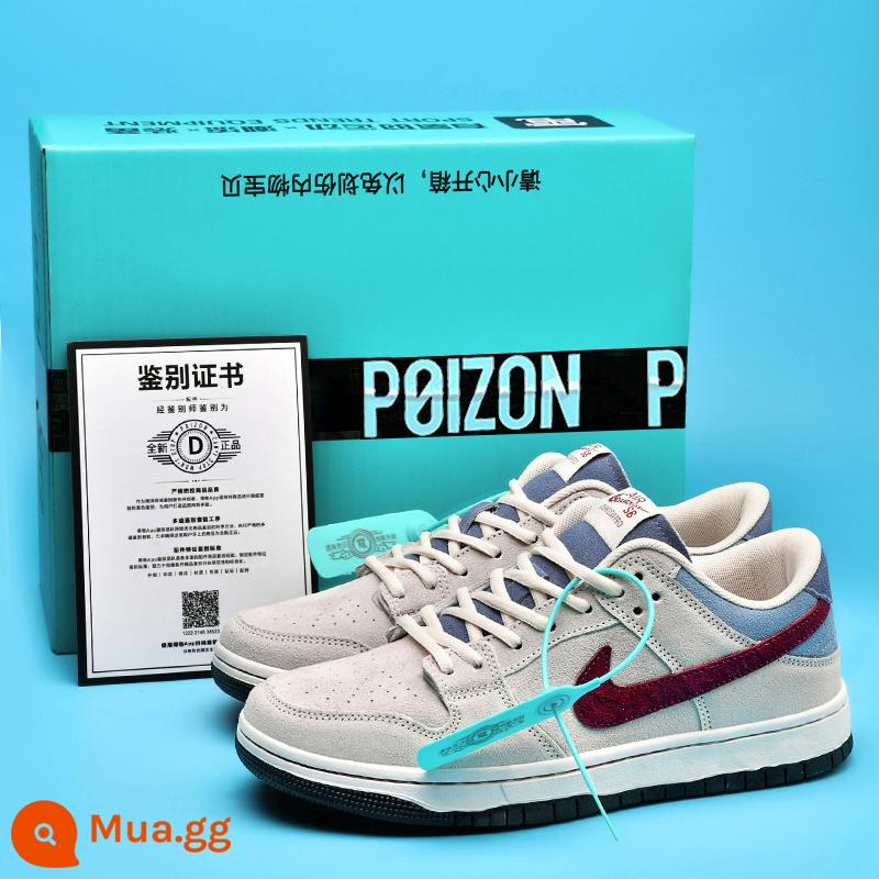 Putian Authentic aj1 low-top bồ hóng chính thức cửa hàng hàng đầu trang web chính thức aj giày nam giày thể thao nữ Putian cổ thấp - Dunk Tây Tạng Horse Blue [Miễn phí! Bộ ba mảnh hộp độc]