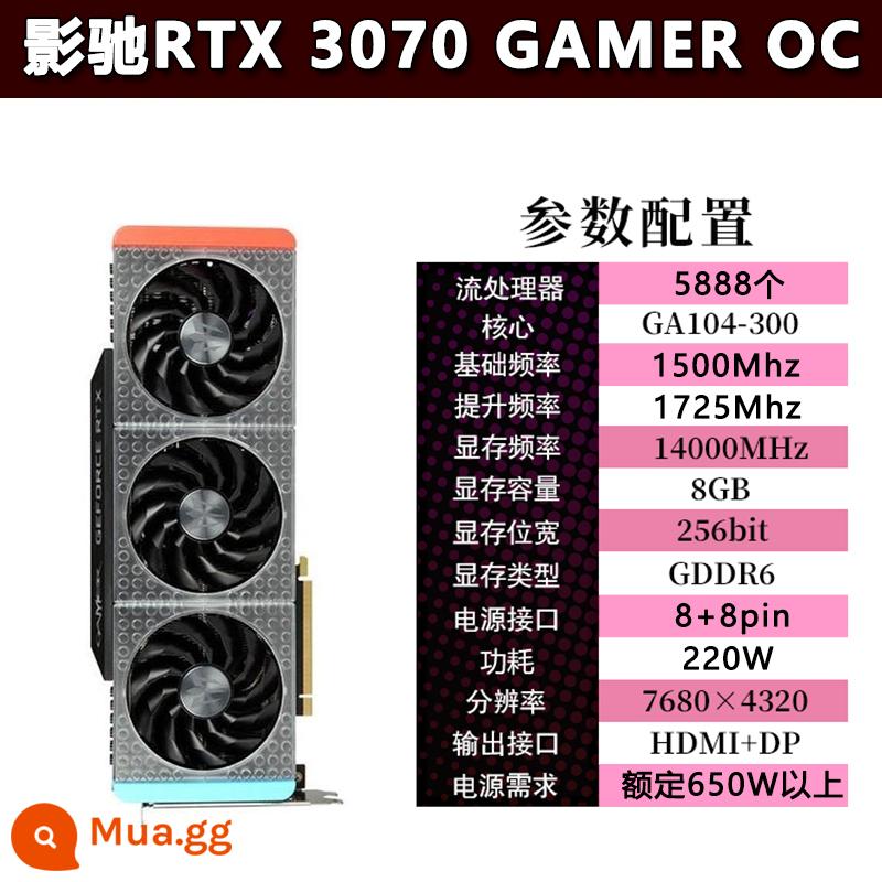 Card đồ họa chơi game MSI ASUS Đầy màu sắc GTX1660S 1080 RTX2060S 2070S 2080Ti - Khối xây dựng GALAX RTX 3070 8G GAMING