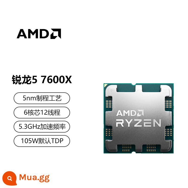 Các chip rời được đóng hộp AMD Ryzen 7500F/7600X/7700X/7700/7800X3D/7900X/7950X - AMD R5 7600X chip rời mới