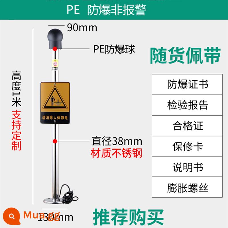 Bộ giải phóng tĩnh điện cơ thể con người an toàn nội tại giúp loại bỏ bóng chống cháy nổ công cụ cột giải phóng tĩnh điện thiết bị hướng dẫn cảm ứng - PE chống cháy nổ không báo động