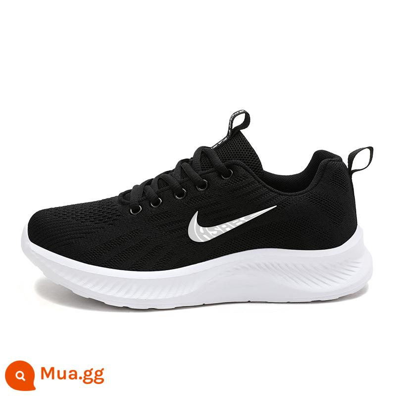 Giày Nike nữ mã hỏng, giày thể thao giá đặc biệt, chống trượt đa năng, giày du lịch thông thường nhẹ, giày chạy bộ dạng lưới thoáng khí - NK293 lưới đen trắng