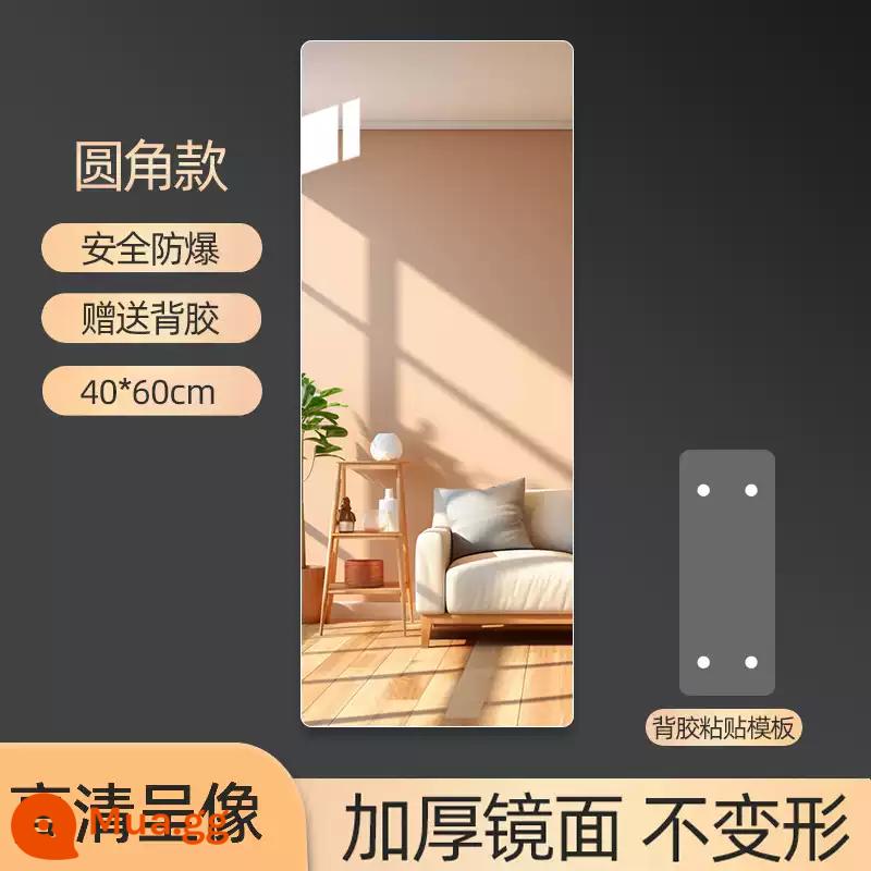 Gương mềm treo tường tự dính Acrylic toàn thân gương nhà độ nét cao dán tường gương toàn thân gương đứng sàn - Mô hình góc tròn 40 * 60cm [hình ảnh độ phân giải cao không bị biến dạng]