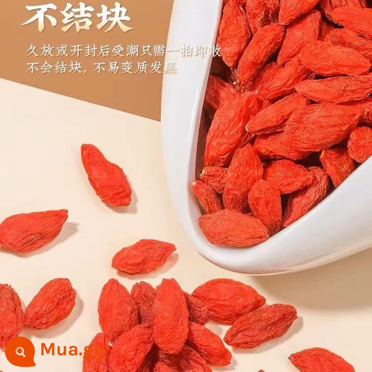 Ningxia red Wolfberry chính hãng Wolfberry cao cấp không cần rửa hạt lớn trà ăn liền túi 50g đóng hộp - 500g trái cây lớn Ninh Hạ loại đặc biệt không rửa đóng hộp