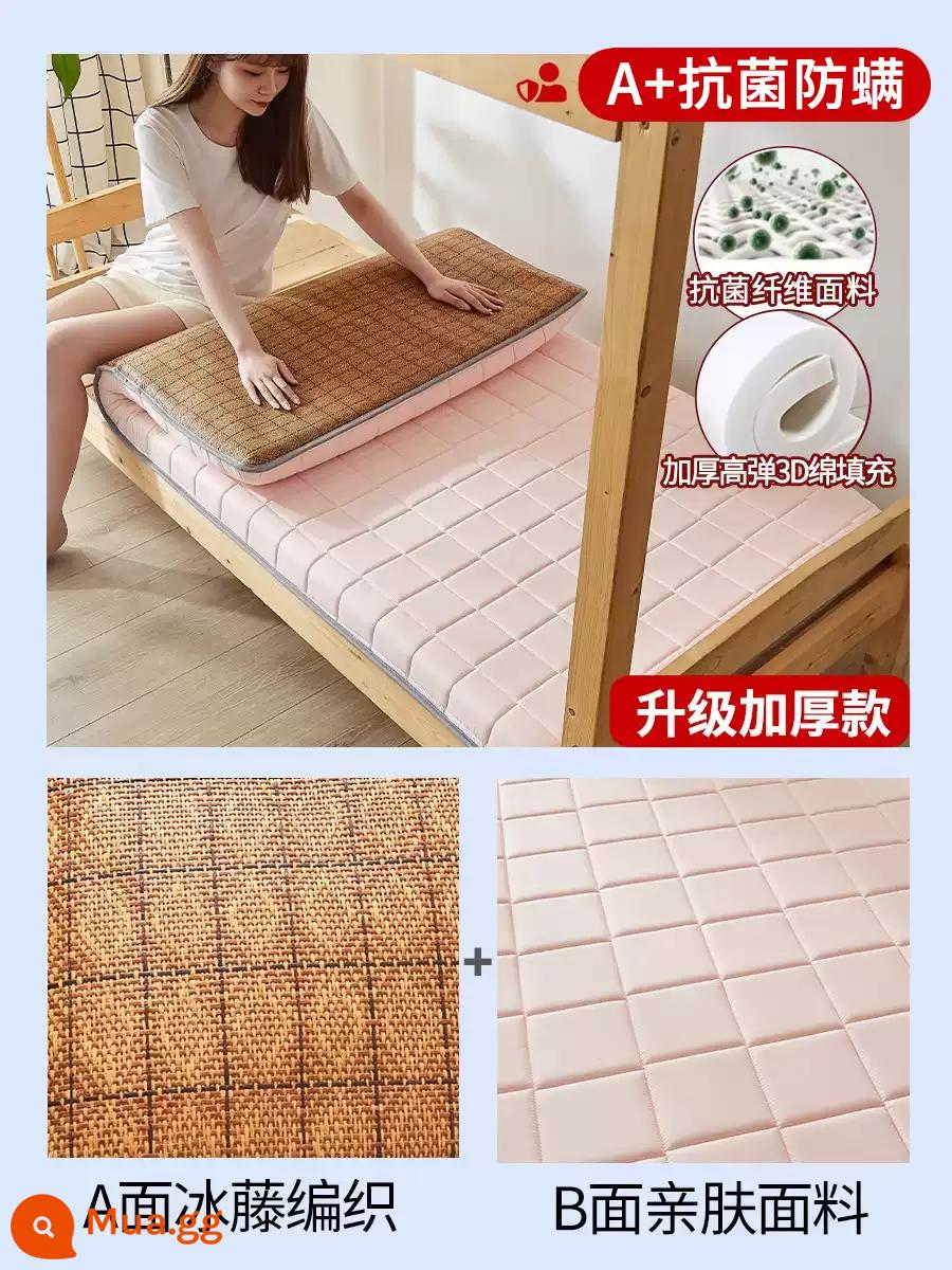 Nệm cao su đệm ký túc xá sinh viên giường đơn nệm chiếu tatami xốp cho thuê thảm đặc biệt đệm ngủ - Nệm thảm màu hồng=4,5cm (loại A+kháng khuẩn và chống mạt 3D) có thể sử dụng được cả hai mặt