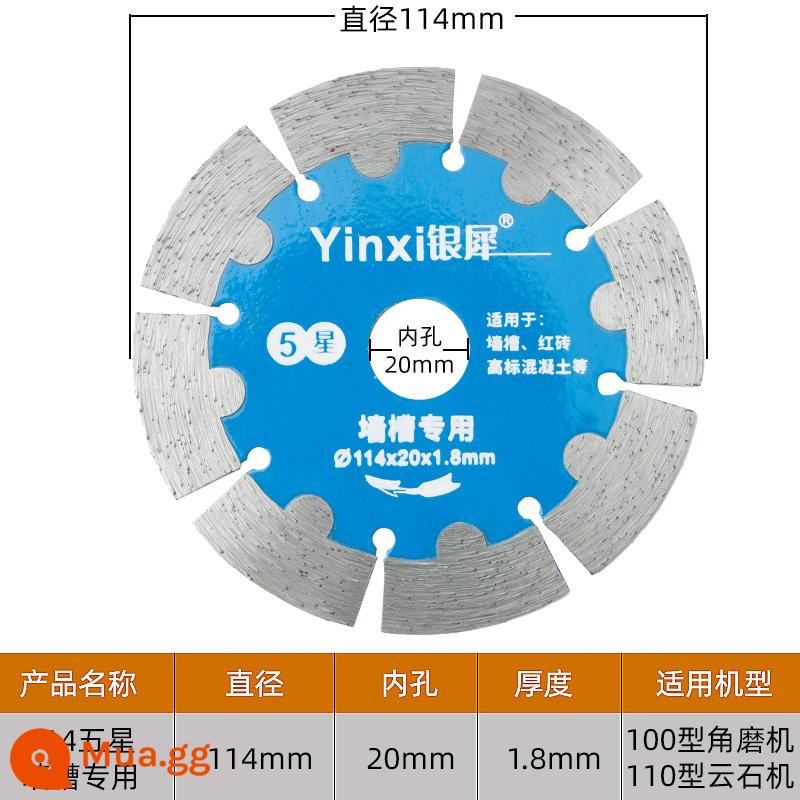 Cắt mảnh bê tông khía xi măng đá đá cẩm thạch máy mài góc máy đá cẩm thạch máy khía lưỡi cưa cắt tường đặc biệt - 114 khe cắm tường 5 sao 1 miếng [Mua 5 tặng 1, 10 tặng 2]