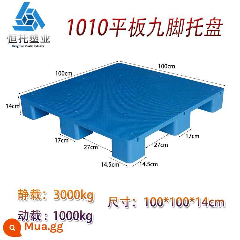 Nối nhựa pad chống ẩm pallet siêu thị khay nhỏ pad sàn board cao kho kệ kho pad board kho - Máy tính bảng 1010 chín chân dày 100*100*14cm