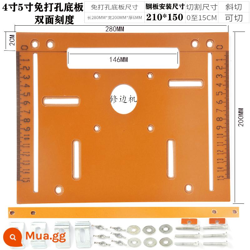 Di Động Cưa Cắt Tấm Đáy Chế Biến Gỗ Đá Cẩm Thạch Đặc Biệt Đế Máy Khung Xe Có Thể Điều Chỉnh Quy Mô Cắt Tấm Ủng Hộ - Mô hình cắt vát không đục lỗ 15 vảy