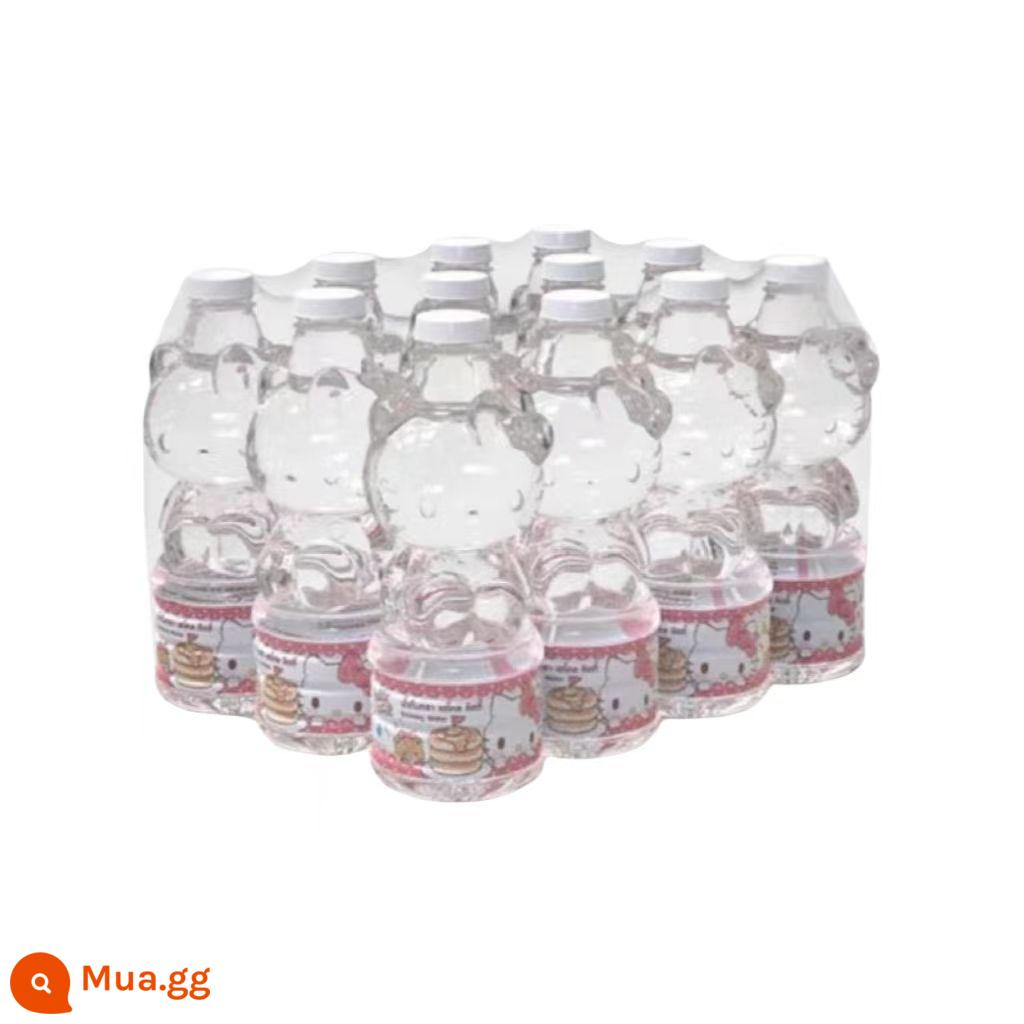 Spot Thái Lan Nước khoáng Sanrio Hellokitty Hello Kitty nước tinh khiết uống 711 chai dễ thương - 620ml*12