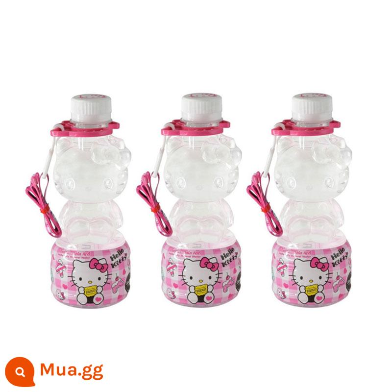 Spot Thái Lan Nước khoáng Sanrio Hellokitty Hello Kitty nước tinh khiết uống 711 chai dễ thương - 300ml*3 chai (mỗi chai có dây buộc gốc)