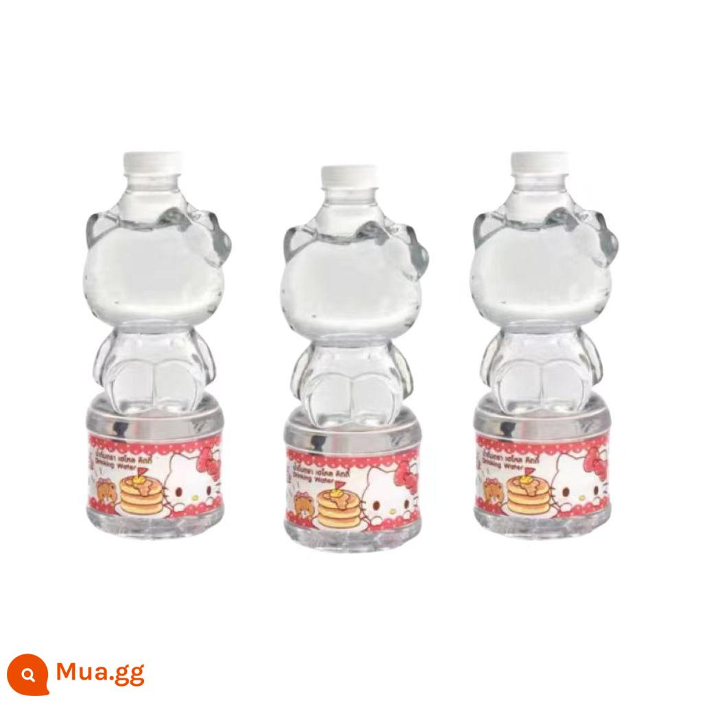 Spot Thái Lan Nước khoáng Sanrio Hellokitty Hello Kitty nước tinh khiết uống 711 chai dễ thương - 620ml*3