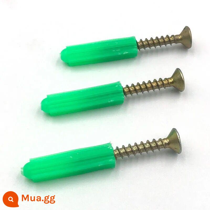 Thương hiệu mới nhựa ống mở rộng 6mm 8mm màu xanh lá cây đóng hộp mở rộng cắm vít tường cắm 6cm 8cm cao su cắm hạt cao su mở rộng - Bao gồm ốc vít 6MM + ốc vít (1000 bộ)