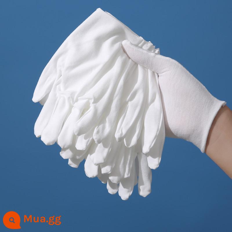 Găng tay trắng cotton nguyên chất quà tặng dụng cụ giấy mỏng chơi hạt vải làm việc nam nữ làm việc bảo hộ lao động chống mài mòn lái xe vải thấm mồ hôi mùa hè - Model mỏng: 3 cặp gói dùng thử [đắt về chi phí vận chuyển/không tiết kiệm chi phí/một kích thước phù hợp cho cả 2]