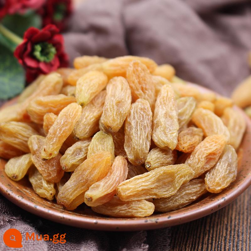 Nho khô ngọc lục bảo Tân Cương siêu siêu lớn Turpan snack đặc sản thương mại chất lượng cao nho đen đen bốn màu vàng - Nho khô vàng ưa thích 250g*2 túi [1kg]