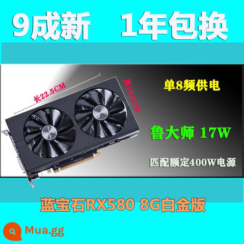 RX580 8G 2304 đầy máu RX590 màu đen Apple máy tính để bàn trò chơi gà card đồ họa độc lập - Sapphire RX580 2048 Phiên Bản Bạch Kim 2048