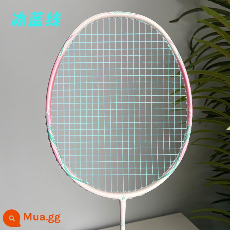 Vợt cầu lông sứ trắng xanh Kawasaki Q5 5U Bingo sợi carbon Aurora 7 siêu nhẹ chuyên nghiệp đánh đơn Kawasaki - Sứ trắng xanh Q5 hồng trắng [đường xanh băng]