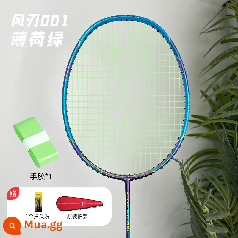 Vợt cầu lông Li Ning HC1000HC1200 Full Carbon Fiber Wind Blade 001 Raid 3 Vợt Đơn Siêu Nhẹ Cấp Chuyên Nghiệp - Wind Blade 001 Xanh Tím Chụp 4U [Dòng Xanh Bạc Hà]