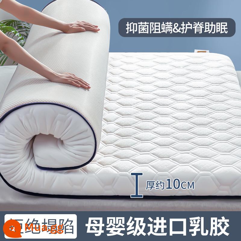 Nệm Cao Su Đệm Nhà Dày Cho Thuê Ký Túc Xá Đơn Mút Xốp Tatami Nệm - Model một mặt - màu trắng trang nhã - dày khoảng 9cm [đắp cao su không dễ xẹp]