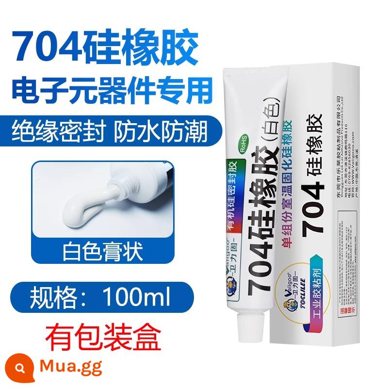 Nanda 703 705 Tianmu 704 Wei Ligu 706 cao su silicone trắng đen trong suốt đàn hồi cách điện cố định RTV keo silicone điện tử công nghiệp sản phẩm điện tử chống thấm keo cách nhiệt - Weiligu 704/100ml (màu trắng)