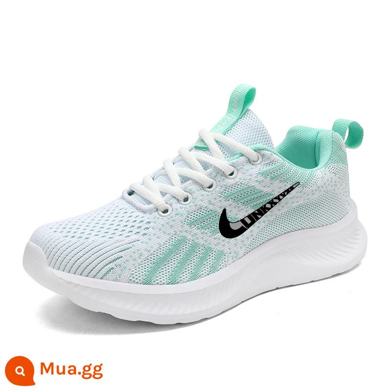 Giày Nike nữ mã hỏng, giày thể thao giá đặc biệt, chống trượt đa năng, giày du lịch thông thường nhẹ, giày chạy bộ dạng lưới thoáng khí - NK293 lưới trắng xanh