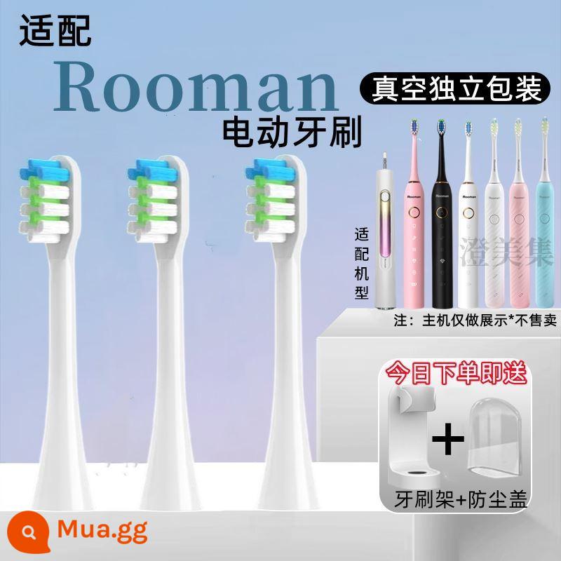 Thích hợp cho đầu bàn chải đánh răng điện Ruimai rooman H8/K5/K6/F6/F8/HL-3/H2/K8 đầu thay thế đa năng - Trắng 4 cái