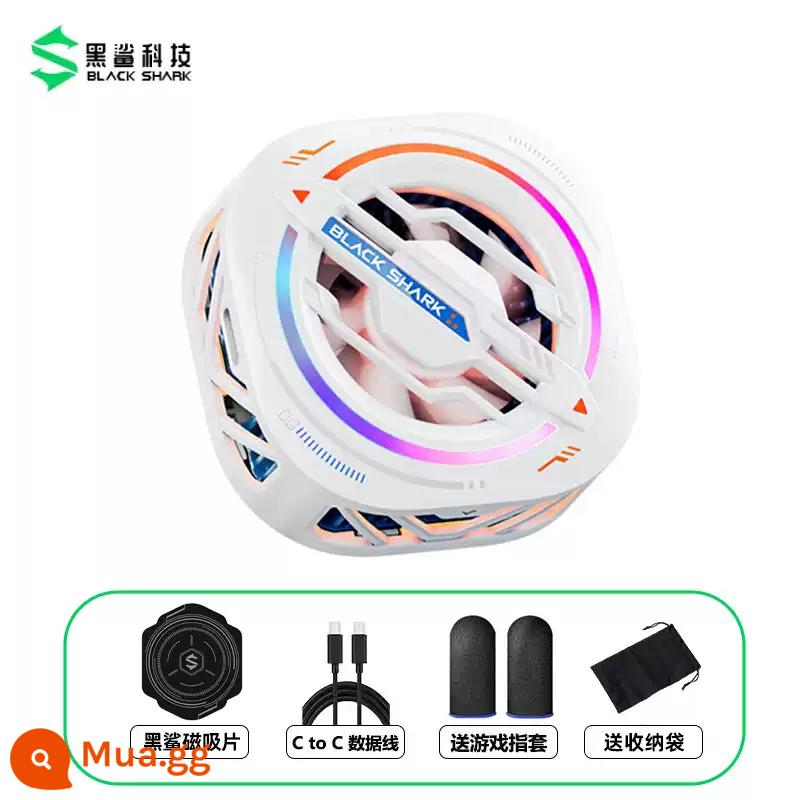 Bộ tản nhiệt cá mập đen 3Pro Điện thoại di động từ tính làm mát kín băng Clip bán dẫn Làm lạnh làm lạnh Artifact Bass Mute Thích hợp cho Apple Xiaomi Red Magic Feizhi OnePlus iQOO Realme OPPO Android - Black Shark Ice Magnet 3 Pro-White [SF Express]