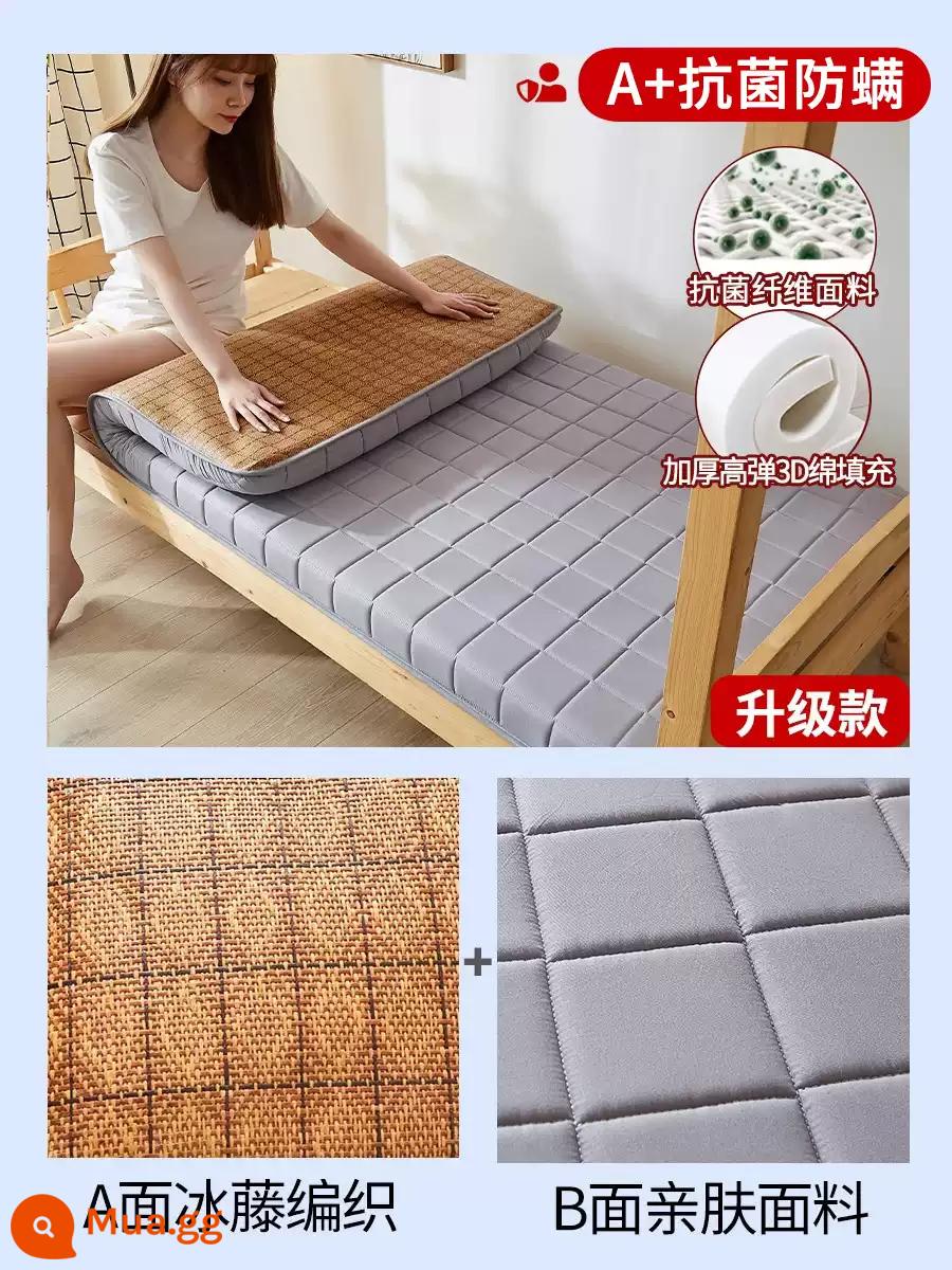 Nệm cao su đệm ký túc xá sinh viên giường đơn nệm chiếu tatami xốp cho thuê thảm đặc biệt đệm ngủ - Nệm thảm màu xám nhạt=3.5cm-(A+kháng khuẩn, chống mạt) có thể sử dụng được cả 2 mặt