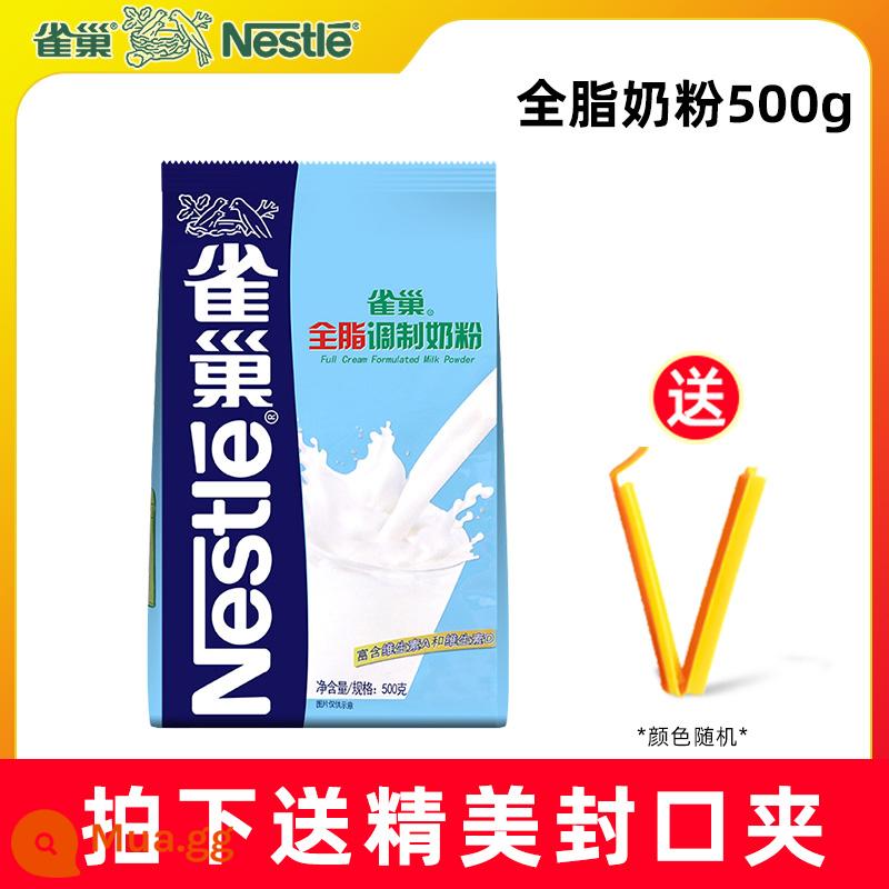 Sữa bột Nestle nido dành cho người lớn giàu canxi nhập khẩu từ Hà Lan đóng túi 900g pha uống cho thanh niên ăn sáng và tối - [Tặng kẹp niêm phong] Sữa bột nguyên chất Nestle 500g*1 túi