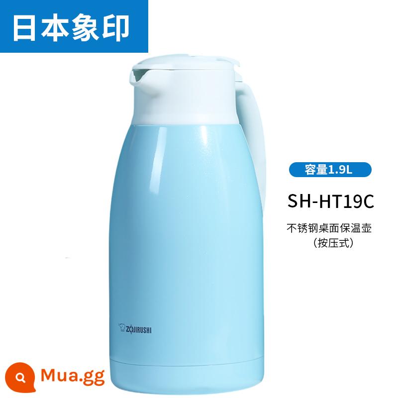 Bình giữ nhiệt chân không Zojirushi inox Nhật Bản SH-HA/HJ/HS10/15/19C bình giữ nhiệt gia đình - HT19C-1.9L màu xanh nước biển