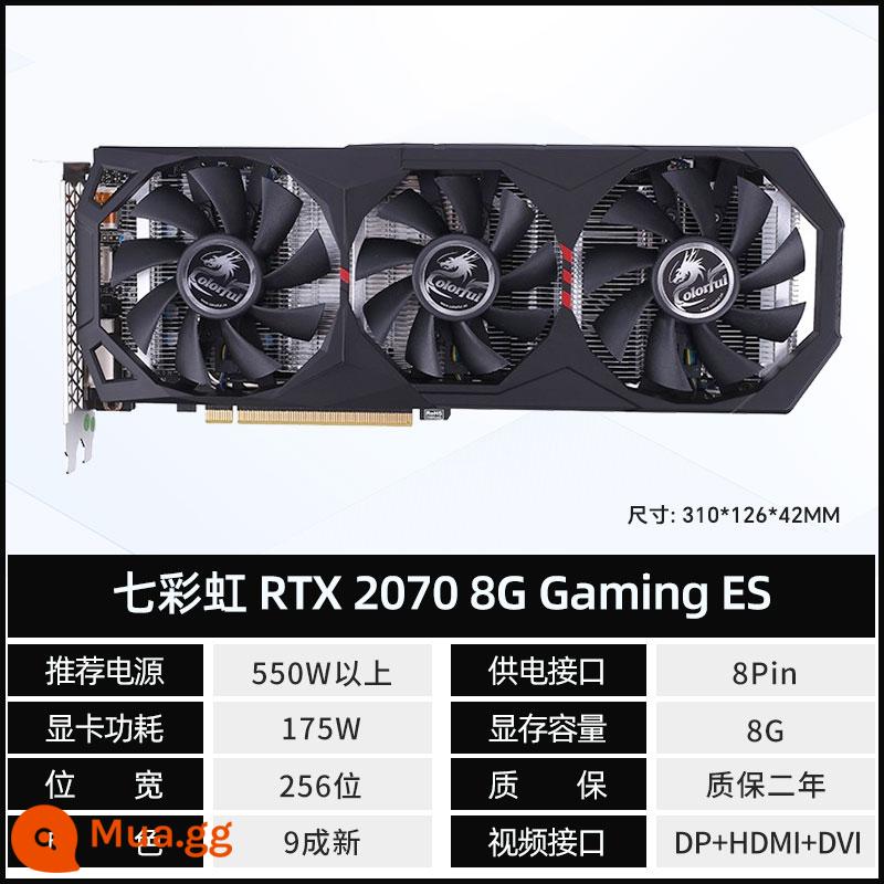 ASUS MSI GTX1660s RTX2060 2070 2080 3060 3070 game đồ cũ tháo rời card đồ họa - RTX2070 8G GAMING ES đầy màu sắc