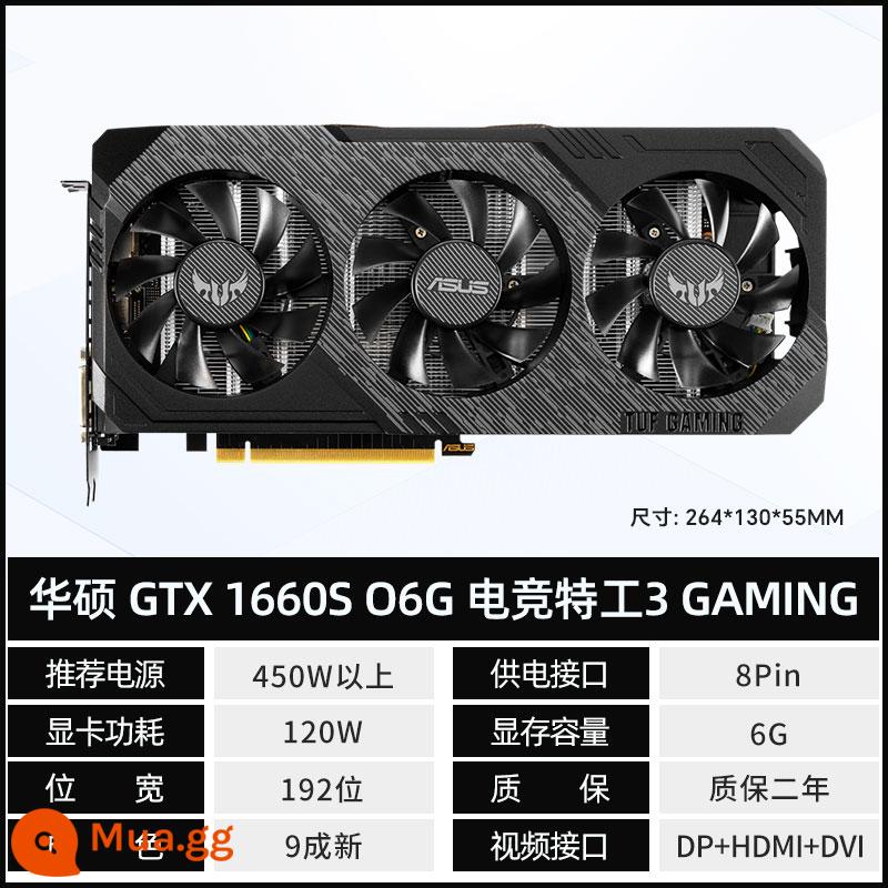 ASUS MSI GTX1660s RTX2060 2070 2080 3060 3070 game đồ cũ tháo rời card đồ họa - Đại lý thể thao điện tử ASUS TUF-GTX1660 Super 6G