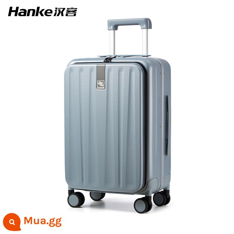 Hanke khung nhôm phía trước mở nắp lên máy bay vali nữ 20 inch bên mở mật khẩu du lịch hộp công suất lớn trường hợp xe đẩy nam 24 - Màu xám thân thiện với môi trường