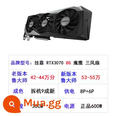 ASUS RTX3060Ti 8G Raptor 2060 3070 80 card đồ họa trò chơi máy tính cũ 1660Super - 21 năm Gigabyte RTX3070 Magic Eagle ba quạt với hiệu ứng ánh sáng RGB