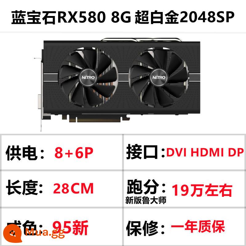 Card đồ họa RX580/590 8G RX5600/5700xt/6700XT GTX1060/1070/1080Ti - Sapphire RX580 8G Ultra Platinum (phiên bản full máu 2304P)