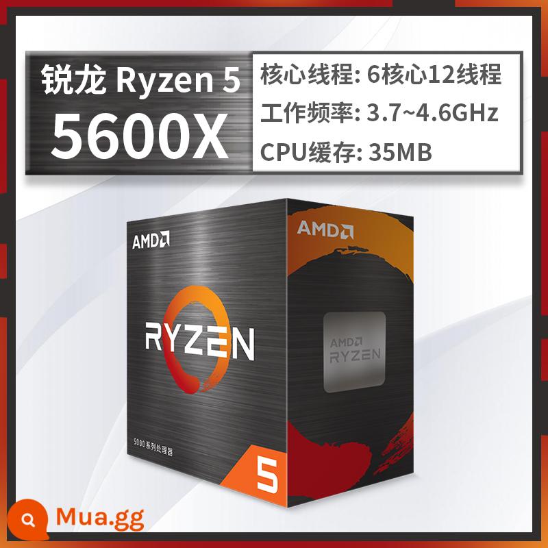 AMD Ryzen R7 7500F 5700G 5500 R9 5900X bộ xử lý máy tính chip CPU đóng hộp mới - Ryzen R5 5600X [Mới nguyên hộp]