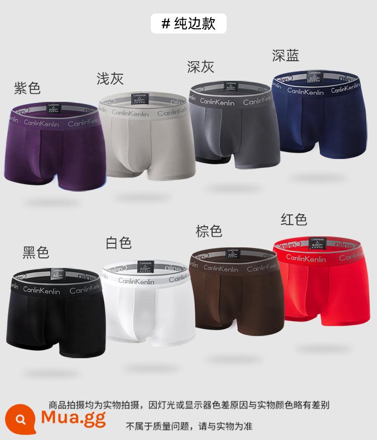 CK & LJRLTHO Quần Lót Nam Nam Cotton Nguyên Chất Boxer Thể Thao Thoáng Khí Quần Lót Boxer Hộp Quà Tặng Lễ Tình Nhân Quà Tặng - Phong cách bên thuần khiết, màu sắc tùy chọn, nhận xét, 3 miếng trong hộp quà tặng