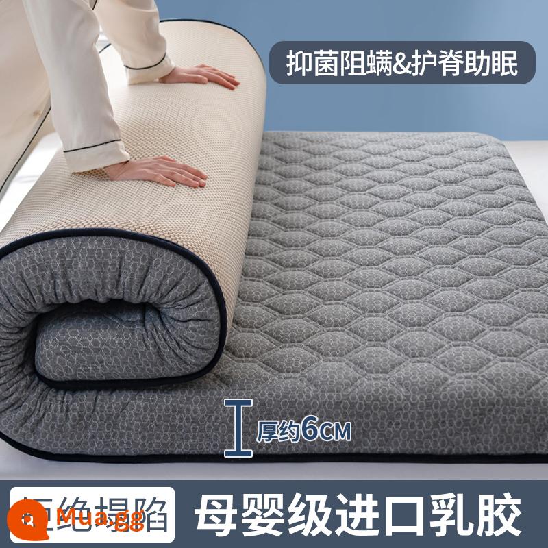 Nệm Cao Su Đệm Nhà Dày Cho Thuê Ký Túc Xá Đơn Mút Xốp Tatami Nệm - Model một mặt - màu xám trang nhã - dày khoảng 5cm [đắp cao su không dễ xẹp]