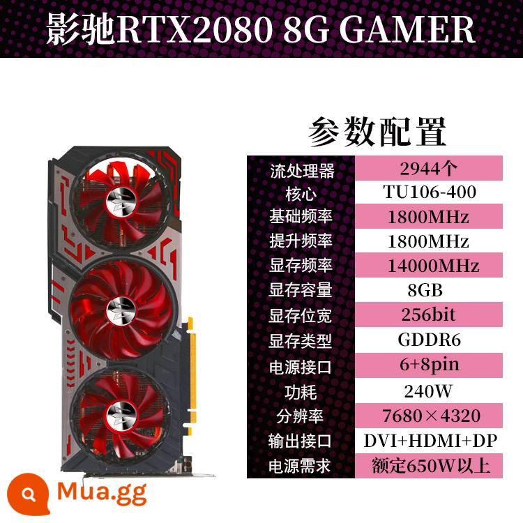 Card đồ họa chơi game MSI ASUS Đầy màu sắc GTX1660S 1080 RTX2060S 2070S 2080Ti - GALAX RTX 2080 CHƠI GAME 8G