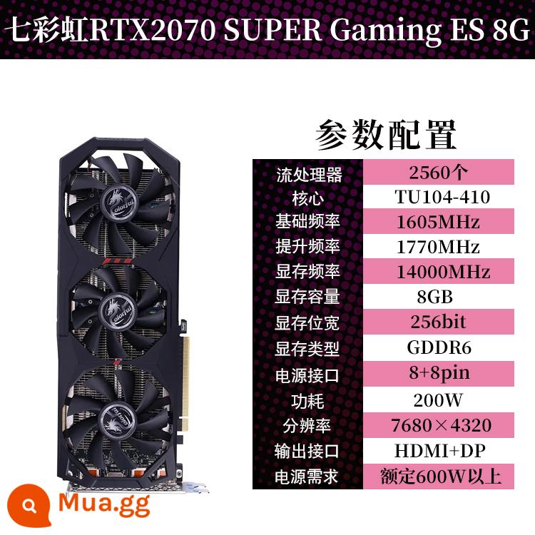 Card đồ họa chơi game MSI ASUS Đầy màu sắc GTX1660S 1080 RTX2060S 2070S 2080Ti - RTX 2070S GAMING ES đầy màu sắc