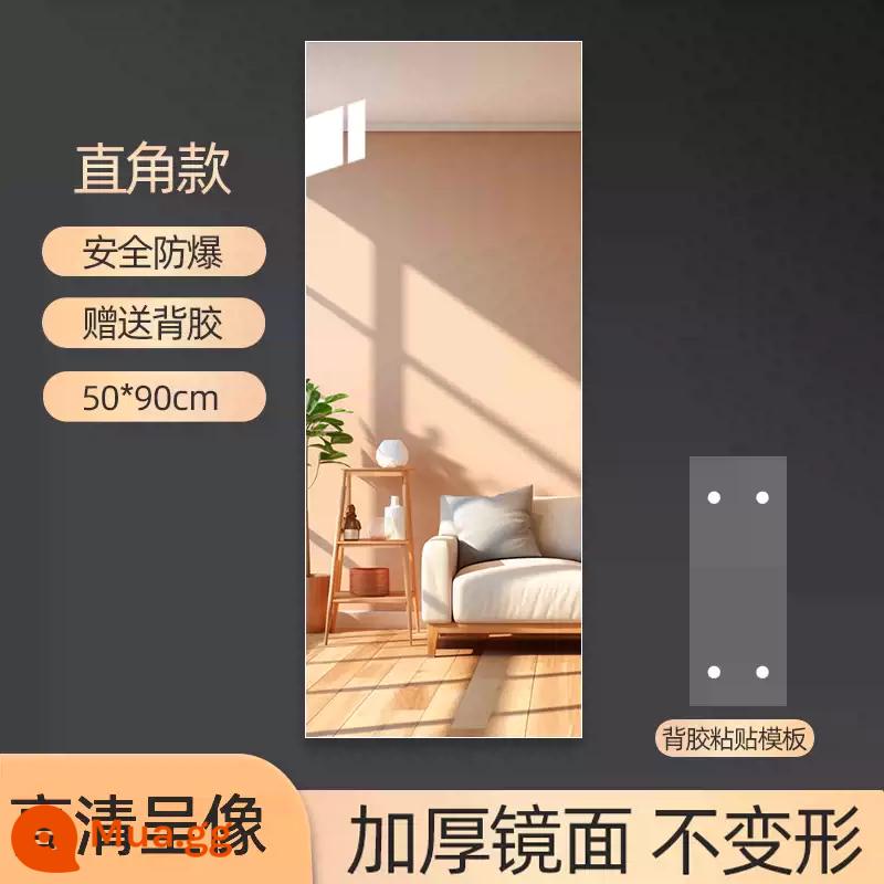 Gương mềm treo tường tự dính Acrylic toàn thân gương nhà độ nét cao dán tường gương toàn thân gương đứng sàn - Mô hình góc phải 50 * 90cm [hình ảnh độ phân giải cao không bị biến dạng]