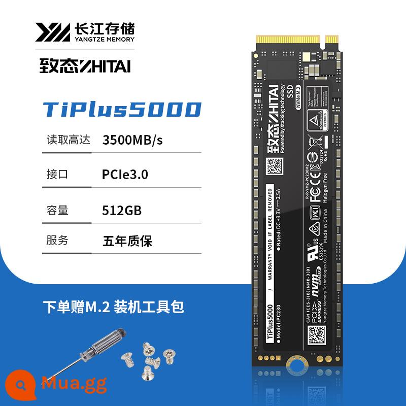 Zhitai (ZhiTai) TiPlus5000 1TB m.2 máy tính để bàn máy tính xách tay SSD M2 ổ cứng thể rắn 2T - TiPlus5000 512G [Miễn phí công cụ cài đặt]