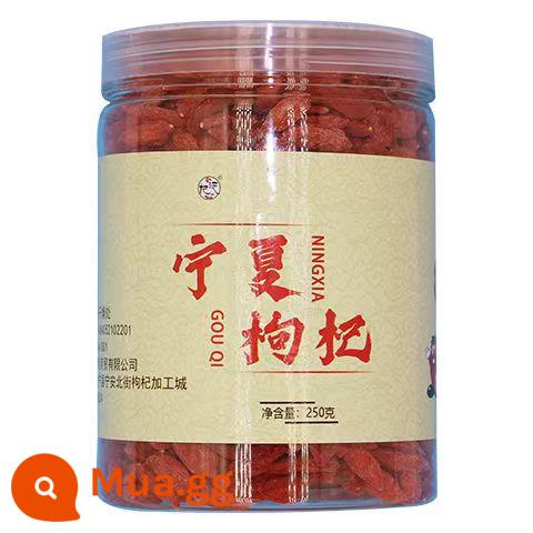 Ningxia red Wolfberry chính hãng Wolfberry cao cấp không cần rửa hạt lớn trà ăn liền túi 50g đóng hộp - 250g đóng hộp trái cây lớn Ninh Hạ