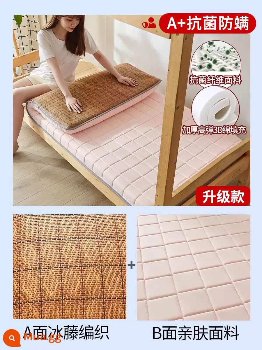 Nệm cao su đệm ký túc xá sinh viên giường đơn nệm chiếu tatami xốp cho thuê thảm đặc biệt đệm ngủ - Nệm thảm màu hồng=3.5cm-(A+kháng khuẩn, chống mạt) có thể sử dụng được cả 2 mặt