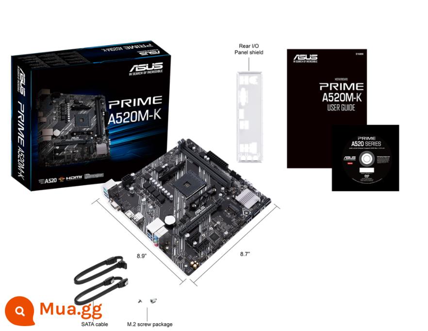 Bo mạch chủ Gigabyte/GIGABYTE A520 B450 B550 B650 hỗ trợ CPU R5 5600G 5700X - ASUS A520M-K