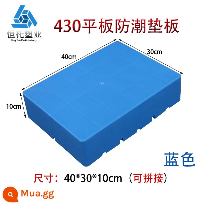 Nối nhựa pad chống ẩm pallet siêu thị khay nhỏ pad sàn board cao kho kệ kho pad board kho - 430 tấm phẳng 40*30*10cm màu xanh có thể ghép được