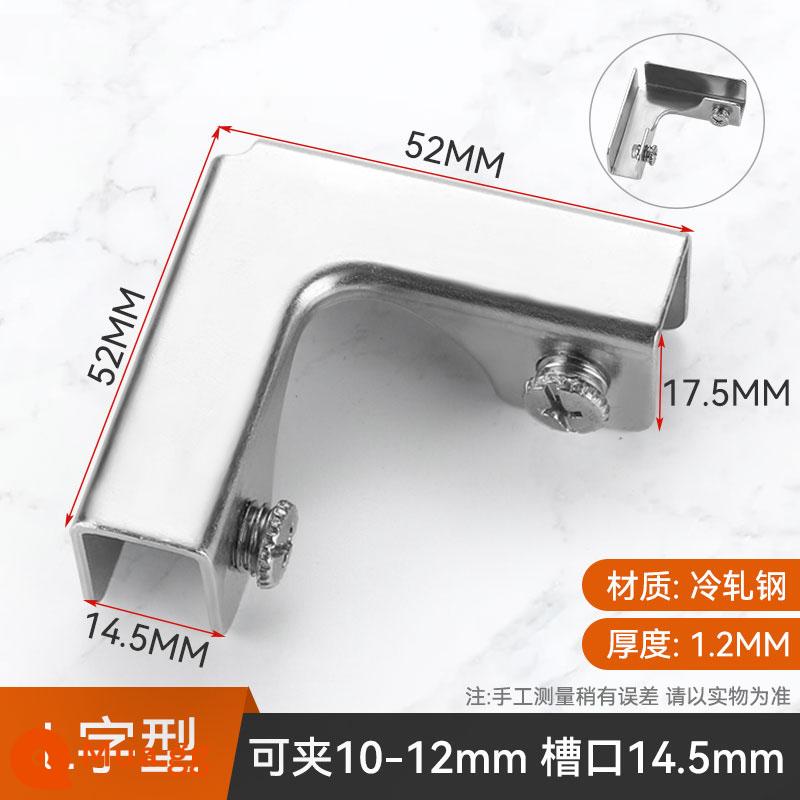 Kẹp cố định gạch, kẹp lọ hoa, kẹp kính inox 304, kệ kính, kẹp kính, kẹp cố định bể cá - Kẹp thép cán nguội chữ L 10-12mm