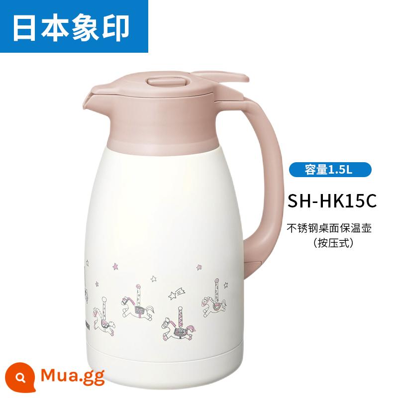 Bình giữ nhiệt chân không Zojirushi inox Nhật Bản SH-HA/HJ/HS10/15/19C bình giữ nhiệt gia đình - Bột gỗ quay HK15C-1.5L