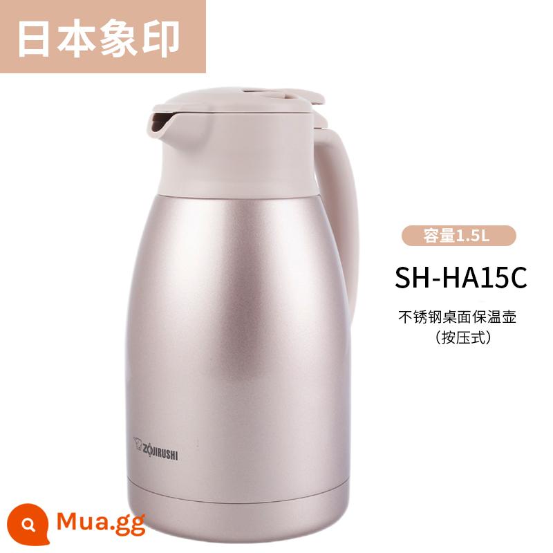 Bình giữ nhiệt chân không Zojirushi inox Nhật Bản SH-HA/HJ/HS10/15/19C bình giữ nhiệt gia đình - HA15C-1.5L màu sâm panh